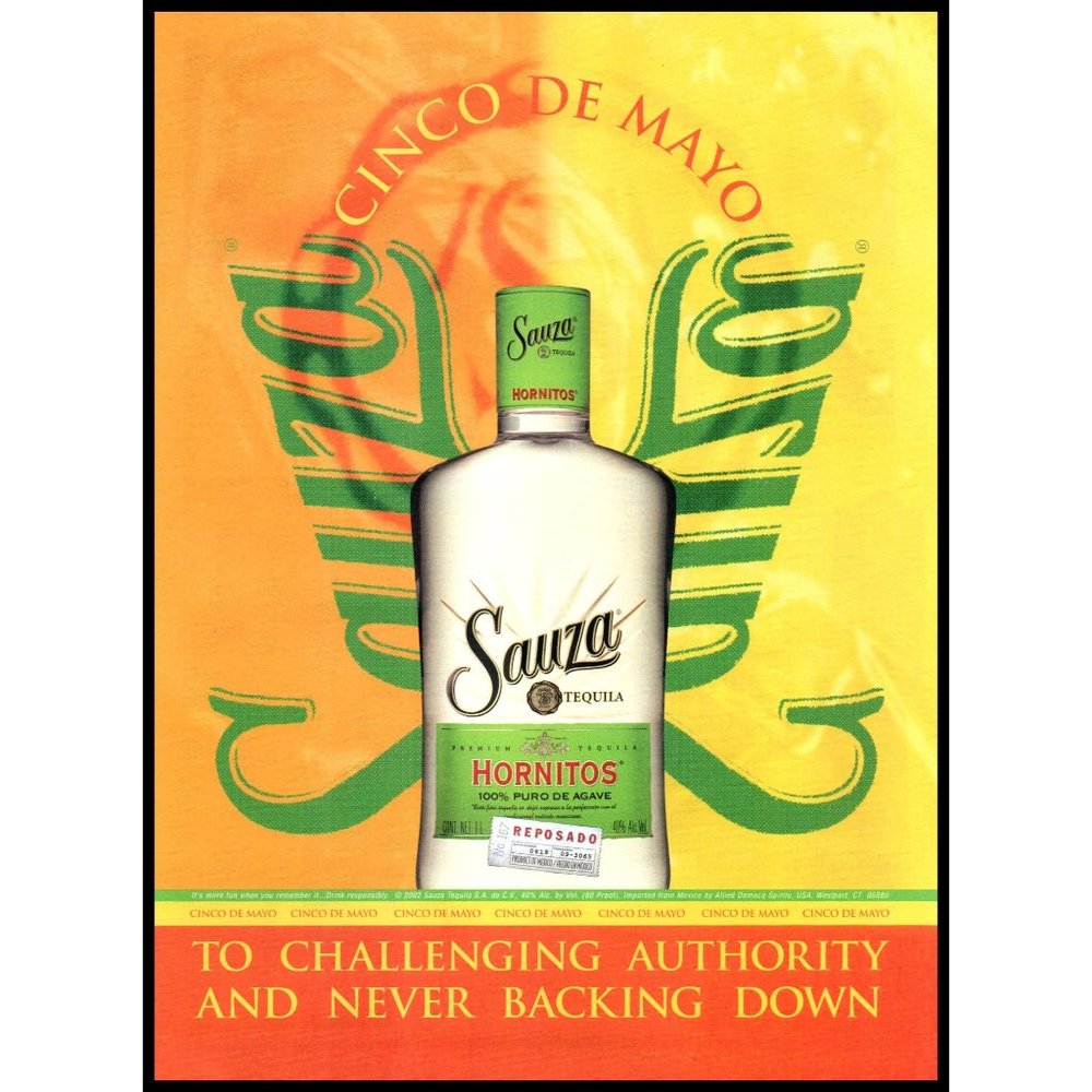 2002 Sauza Hornitos Tequila Vintage Print Ad Angel Wings Man Cave Bar Wall Art